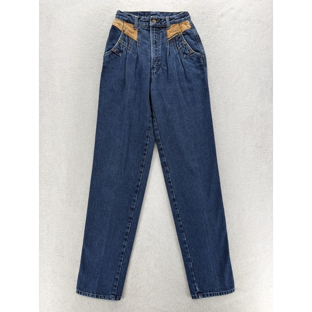 Vintage Rocky Mountain Pleated Tapered Western Jeans Womens 26/3 Blue High Rise